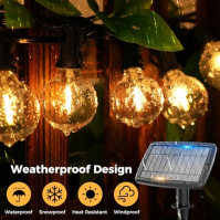 Woolmug Fairy Lights Outdoor Solar, 23M 30+3 LED Solar Fairy Lights Outdoor, 4 módy USB Vodotěsné solární pohádkové světla pro z